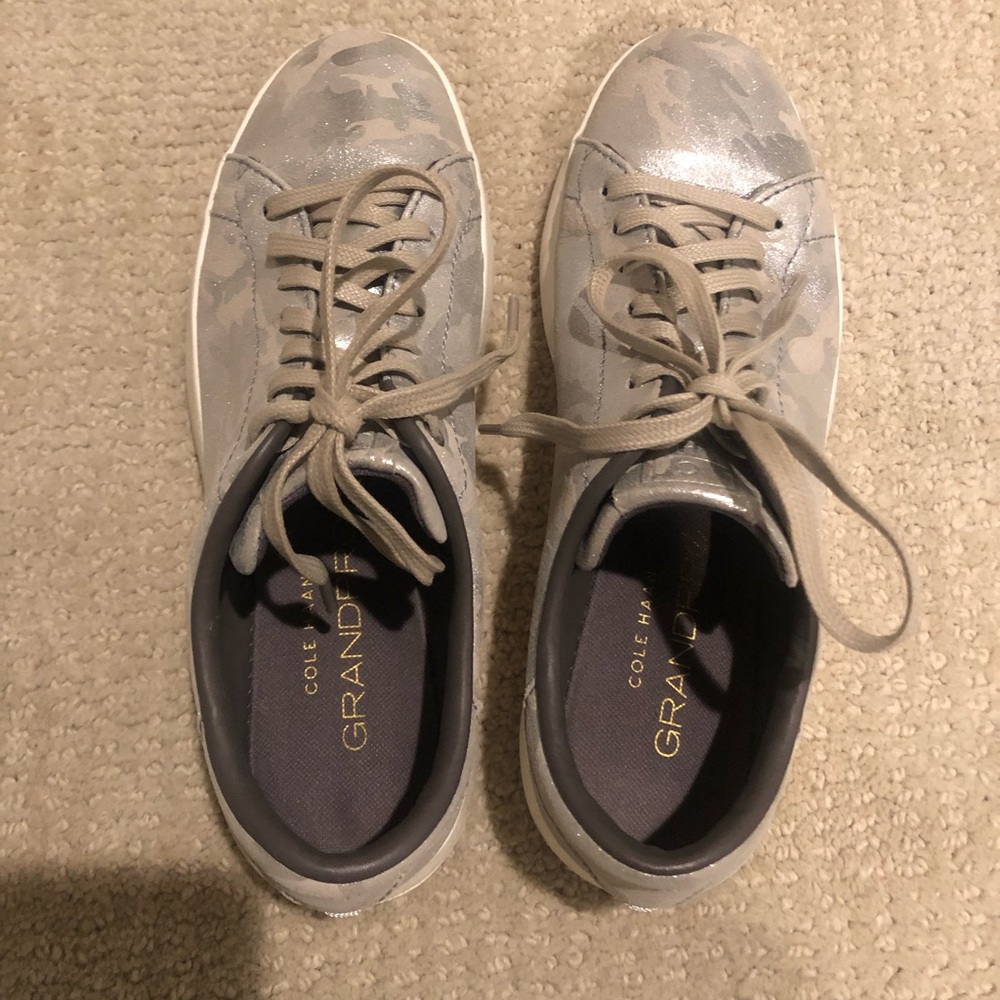 Cole Haan silver camo sneakers size 7.